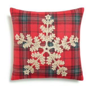 Charter Club Snowflake Decorative Pillow Red - 18 x 18 Decorative Pillow