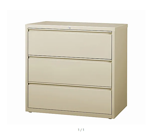 WorkPro® 42"W x 18-5/8"D Lateral 3-Drawer File Cabinet, Putty