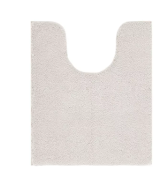 20x24 Marshmallow Bath Rug Taupe: Madison Park, Microfiber, Latex Backing, Machine Washable