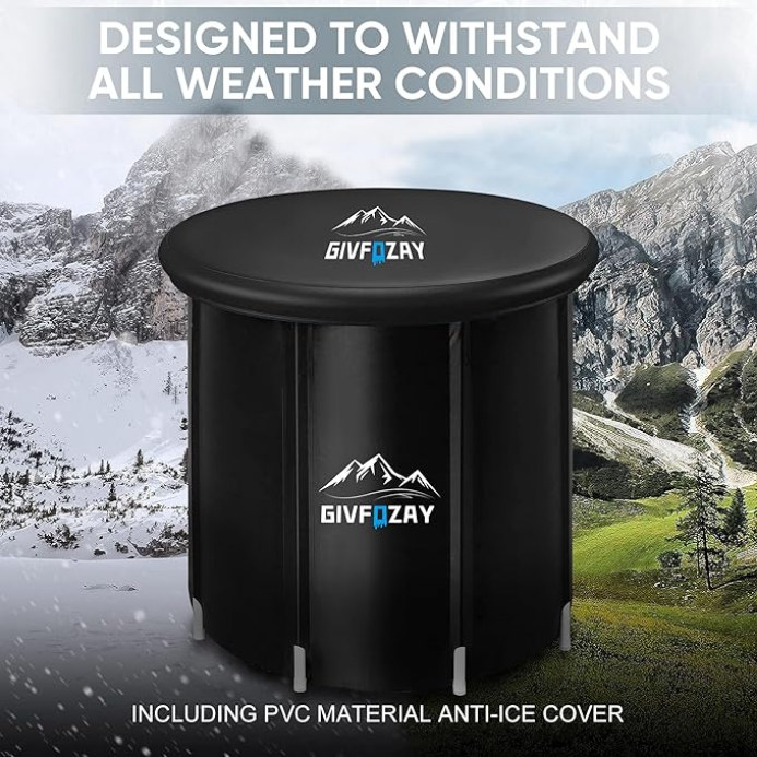 GIVFOZAY Ice Bath Tub for Athletes, Foldable Polar Pod, Inflatable Arctic Pod Ice Bath