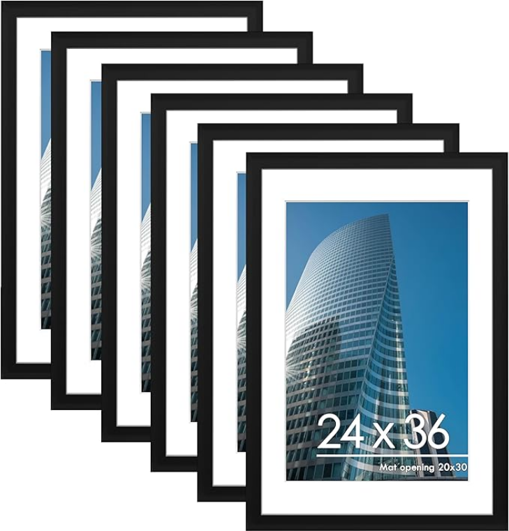 PEALSN 24x36 Poster Frame Set of 6, Display Pictures 20 x 30
