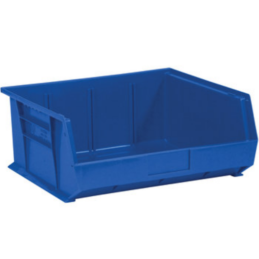 Box Partners Blue Plastic Hang Bin Boxes - 7 in Height