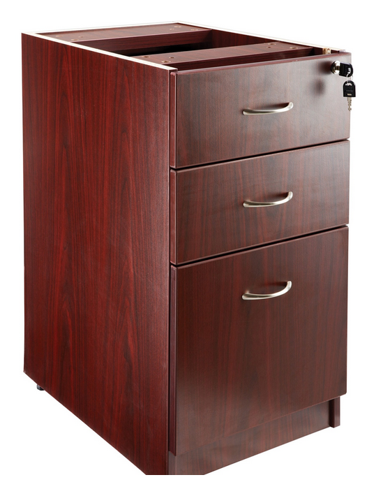 Lorell Essentials Fixed File Cabinet Brown