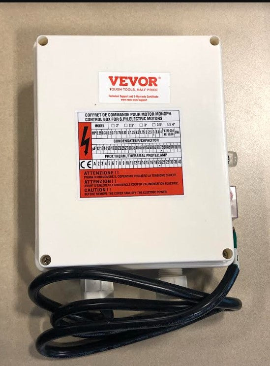 VEVOR 4SSM5/18 Deep Well Submersible Pump Controller Box, 4 inch