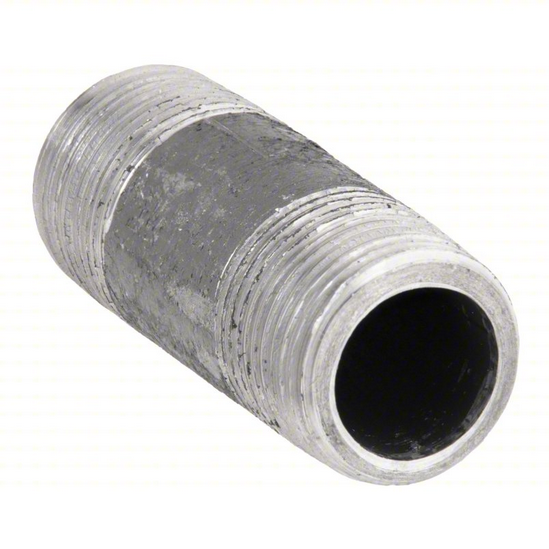 Nipple: Black Steel, 3/4 in Nominal Pipe Size, 3 in Lg, Threaded on Both Ends, Schedule 80, Welded, 25 Count