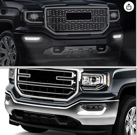 DNA MOTORING FL-ZTL-372-SM Pair of LED Fog Lights with Wiring Harness & Switch Compatible with 16-18 GMC Sierra 1500/2018 Sierra 1500 Limited,Smoked Lens