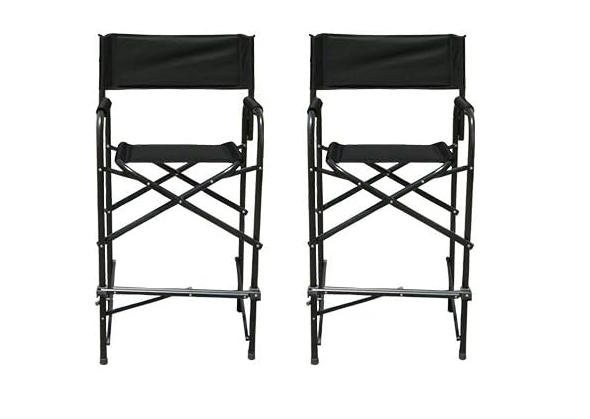 Impact Canopy 460019902 Director's Chair, Tall, Black