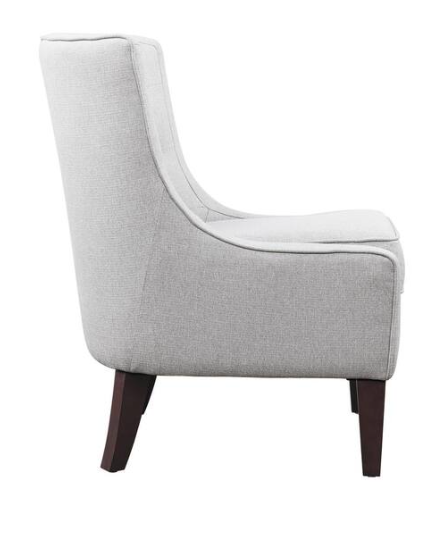 Lifestyle Solutions Marseille Light Grey Accent Chair with Tufted Cushions