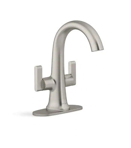 KOHLER Setra Single Hole 2-Handle Monoblock Bathroom Faucet K-R29664-4D-BN