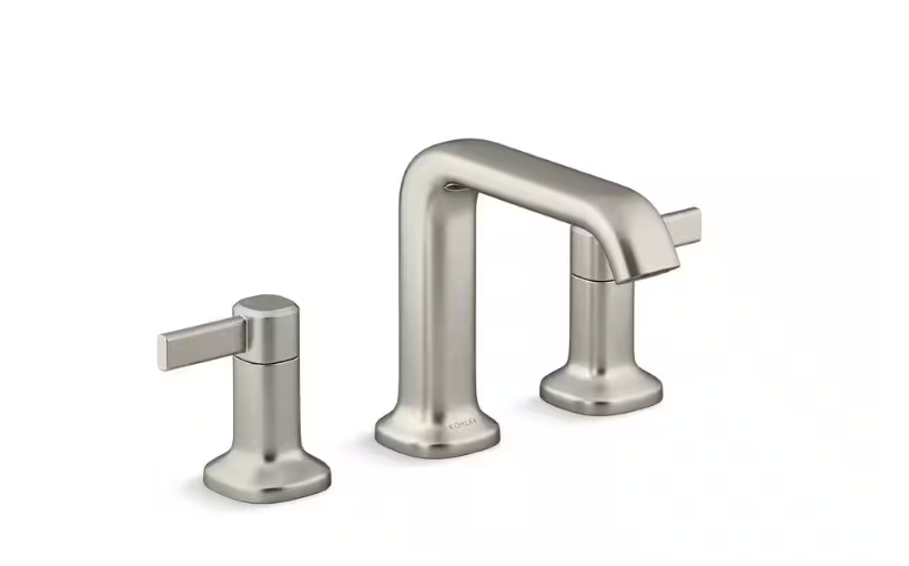 Ashan 8 in. Widespread 2-Handle Bathroom Faucet in Vibrant Brushed Nickel/ 3-Hole Installation