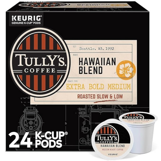 Tully's Coffee Hawaiian Blend, Keurig Pods 24 Count