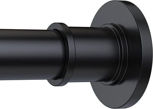 BRIOFOX Industrial Shower Curtain Rod, Matte Black