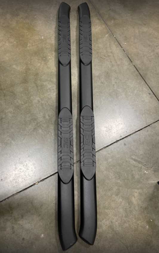 Step Bars Side Steps Compatible with Dodge Ram Crew Cab 09-20 (2Pcs) 5 Inch Black Oval Curved Nerf
