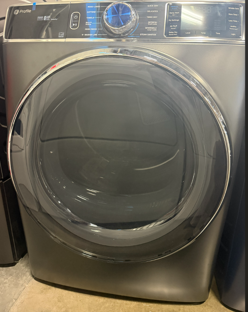 GE Profile 7.8 cu. ft. Smart Electric Dryer in Carbon Graphite with Steam and Sanitize Cycle, ENERGY STAR PFD95ESPT1DS