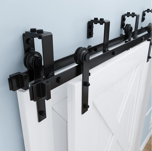 ZEKOO 7.5 FT Bypass Barn Door Hardware Kit