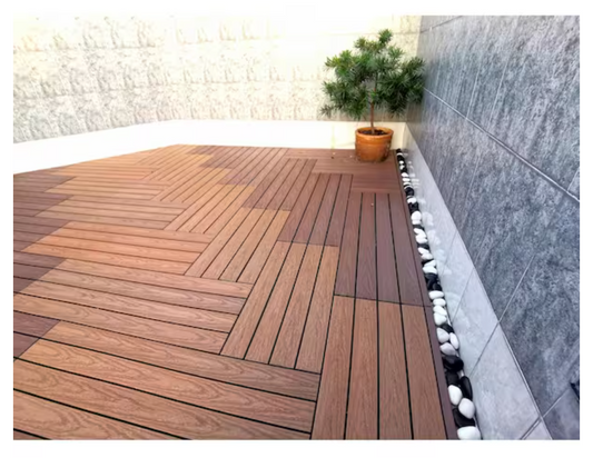 UltraShield Naturale 2 ft. x 1 ft. Quick Deck Outdoor Composite Deck Tile in Peruvian Teak (20 sq. ft. Per Box)