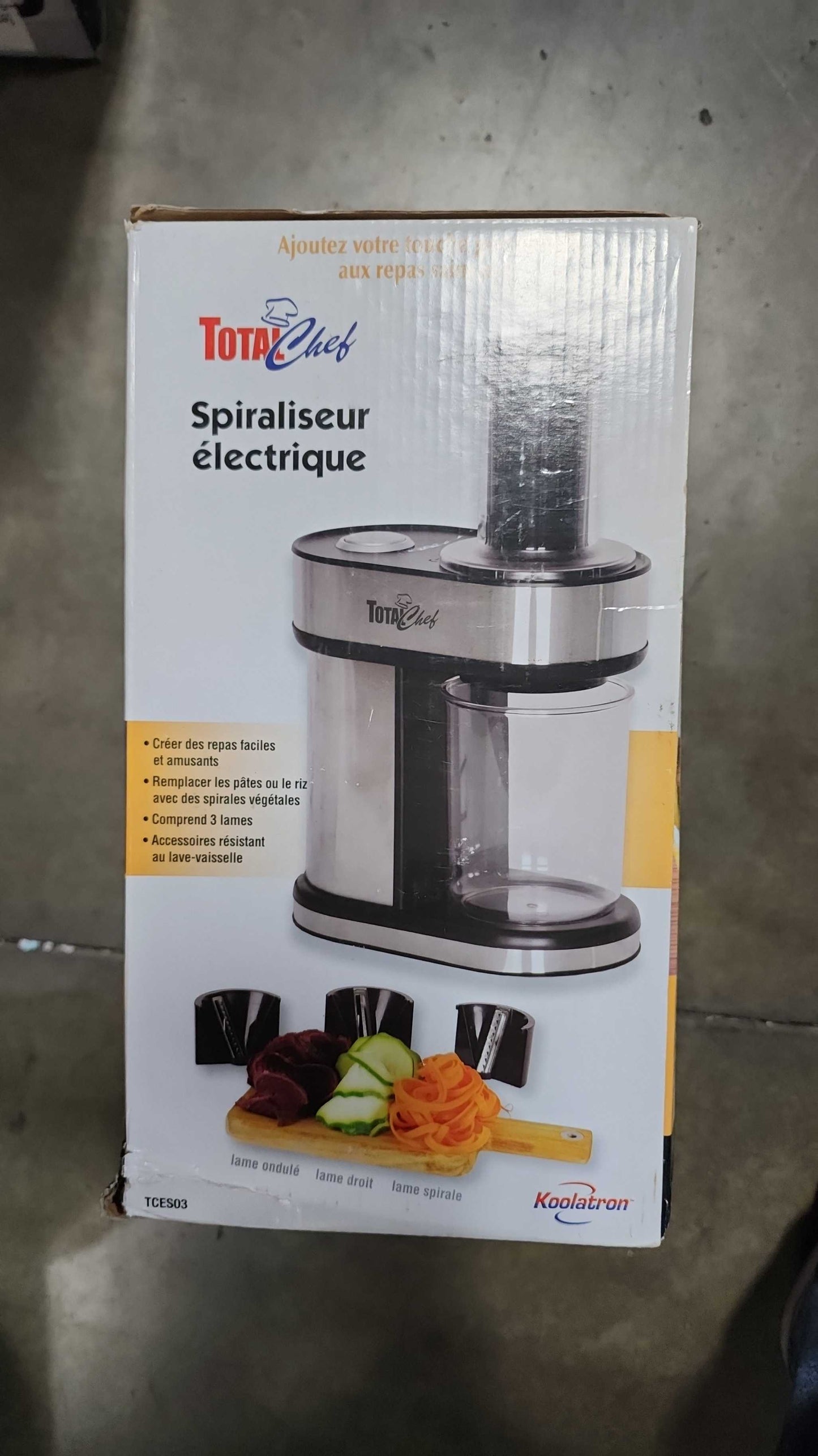 Total Chef 3-in-1 Automatic Electric Vegetable Spiralizer and Slicer