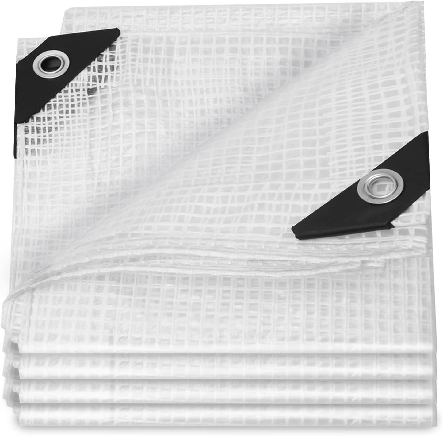 Tubtoken Clear Greenhouse Tarp 18x24FT - Heavy Duty 14 Mil Clear Waterproof Cover, UV Resistant Poly Tarp with Grommets - Superior Strength for Gardening, Farming, Nursery, Garden