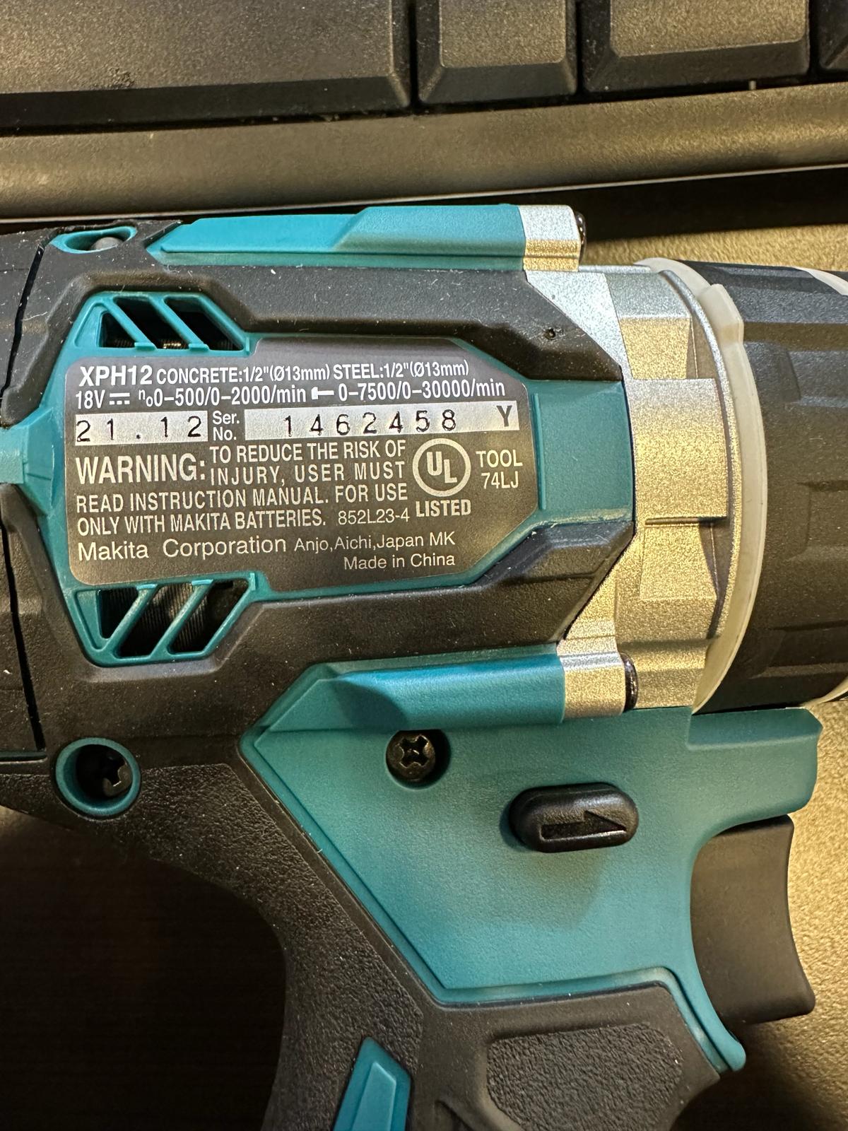 Makita XPH12 18V LXT Lithium-Ion 1/2 in. Brushless Cordless Hammer Driver-Drill (Tool Only)