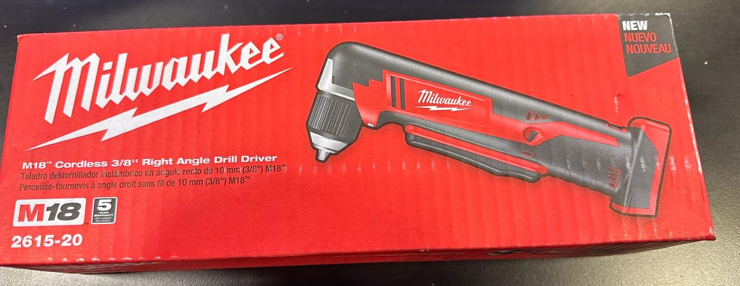 Milwaukee M18 18-Volt Lithium-Ion 3/8 In. Cordless Angle Drill (Bare Tool)