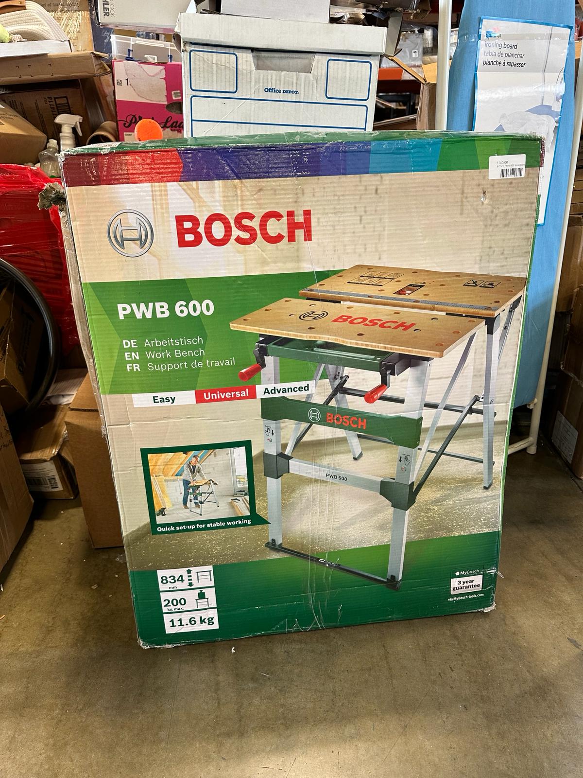 Bosch Home and Garden Work Bench PWB 600 (4 blade clamps, cardboard box, max. load capacity: 200 kg)
