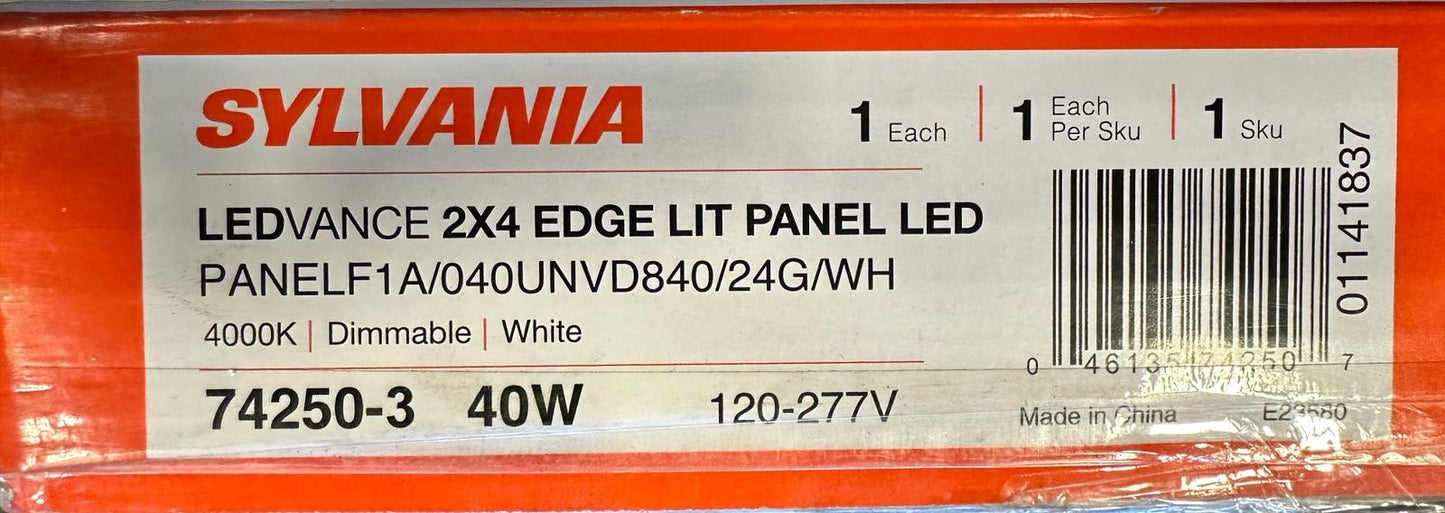 LEDVANCE 74250 Sylvania LED Dimmable 2X4 Edge-Lit Panel 40 W, White