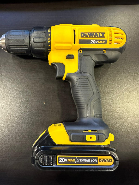 Dewalt DCD771 1/2 inch Compact Drill Driver Plus DCB201 Battery Pack