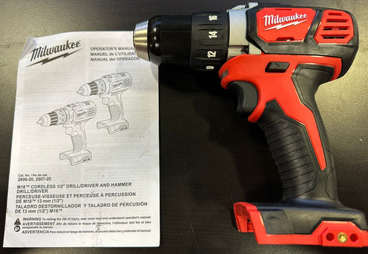 Milwaukee M18 18V Lithium-Ion Cordless 1/2 in. Drill Driver  Model # 2606-20 (Tool-Only)