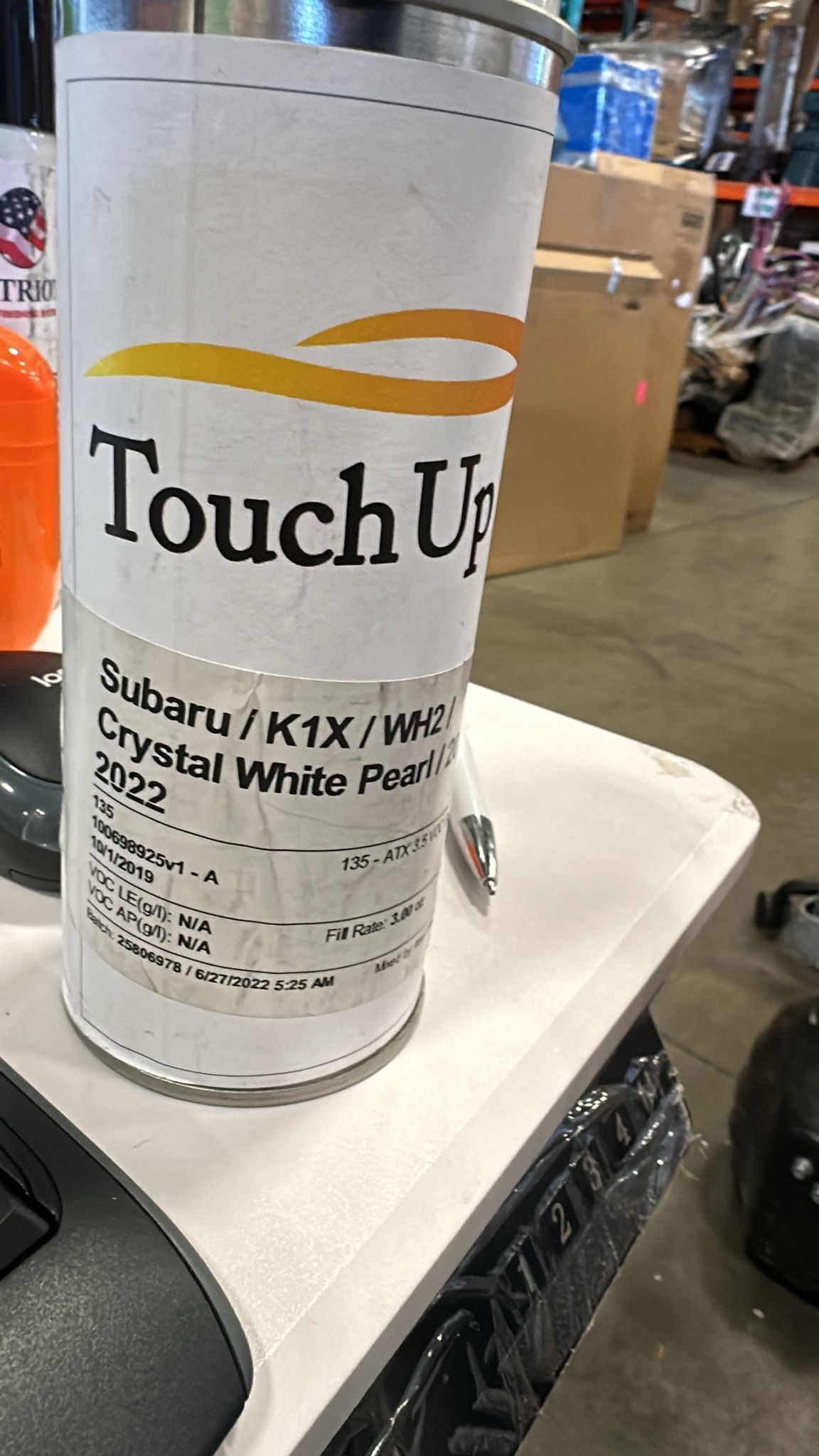 TouchupXS-Perfect Match For Subaru STI K1X Crystal White Pearl Touch Up Paint 12oz