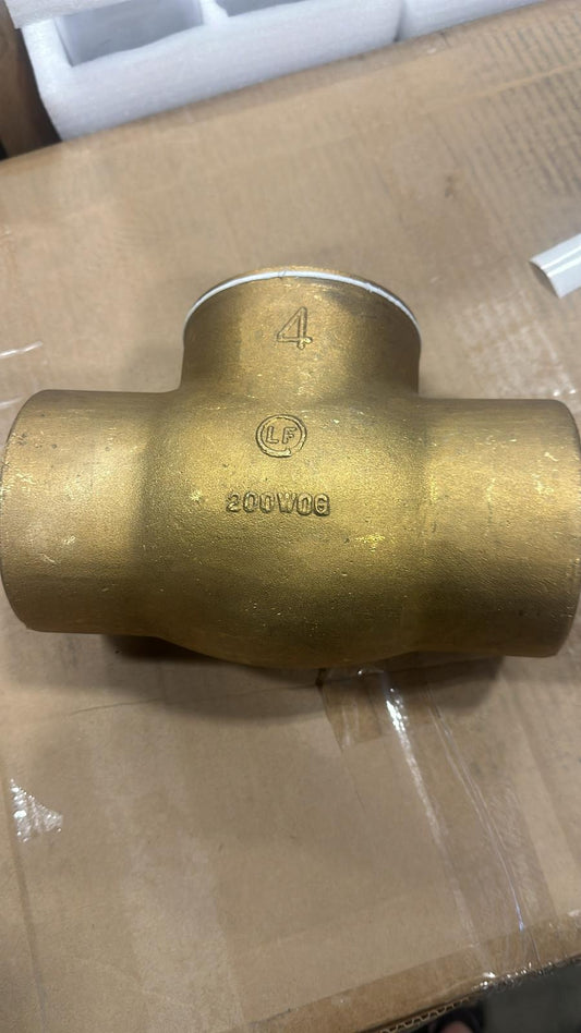 Forged Brass 200 WOG / 125 WSP Threaded Swing Check Valve  4 Inch