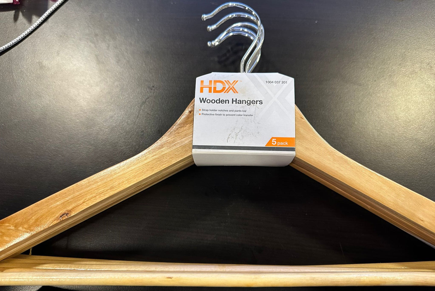 HDX Natural Maple Hangers (5-Pack)