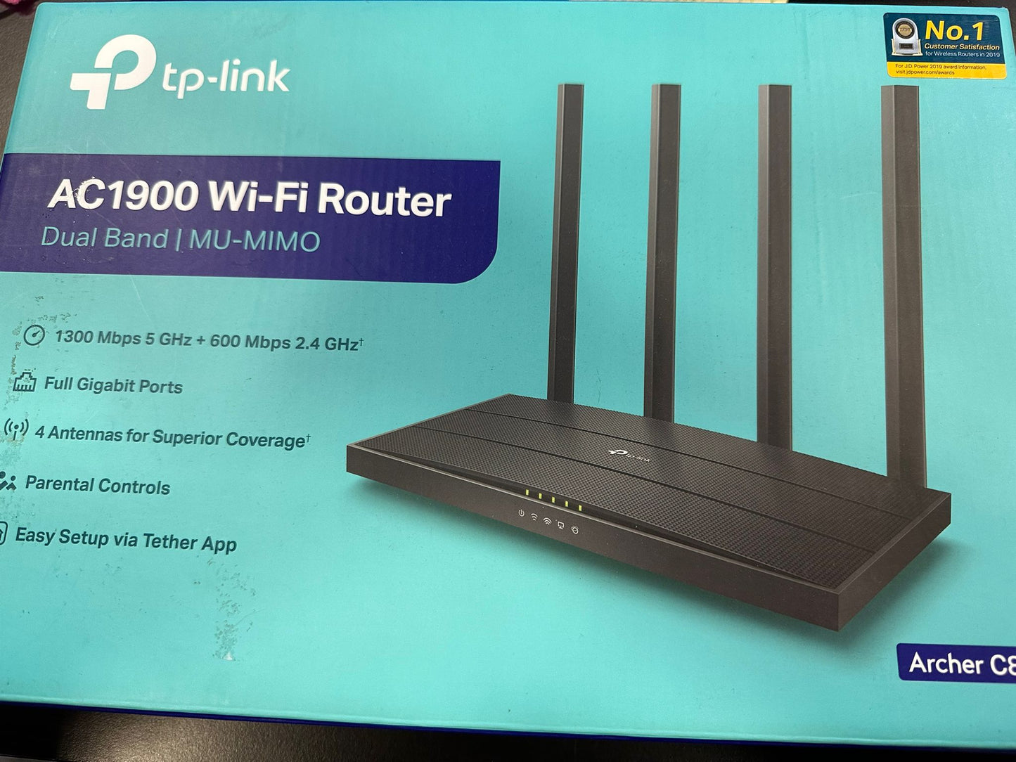 TP-Link AC1900 Wireless MU-MIMO WiFi Router - Dual Band Gigabit Wireless Internet Routers for Home, Parental Contorls & QS, Beamforming (Archer C80)