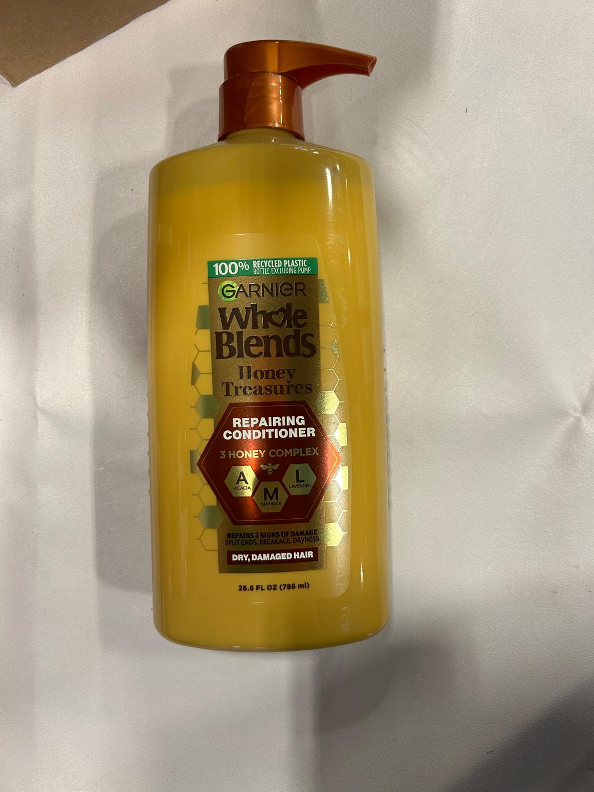 Garnier Whole Blends Honey Treasures Repairing Conditioner with Royal Jelly Honey, 26.6 fl oz