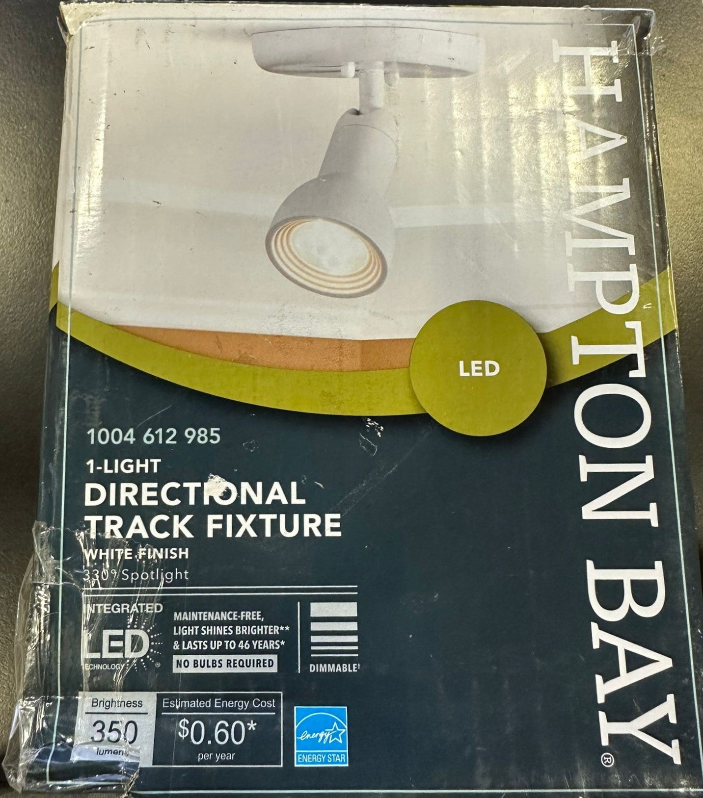 Hampton Bay 5" White Integrated LED Multi-Directional Ceiling Light Fixture New /  Damaged Box