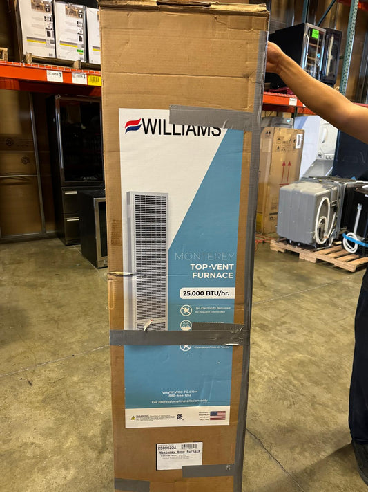 Williams Monterey 25,000 BTU Top Vent Gravity Furnace