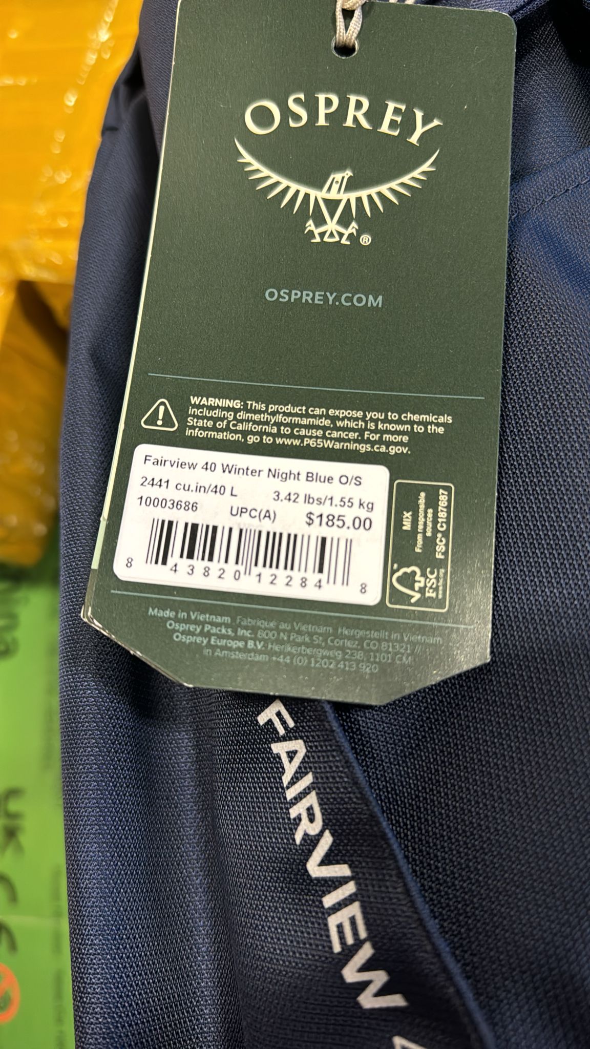Osprey Fairview 40L Women's Travel Backpack, Winter Night Blue
