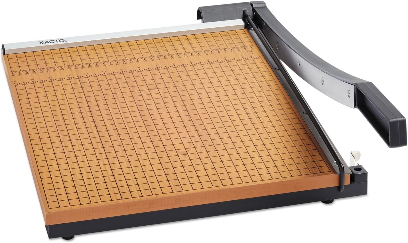 X-ACTO 26615 Square Commercial Grade Wood Base Guillotine Trimmer, 15 Sheets, 15-Inch x 15-Inch