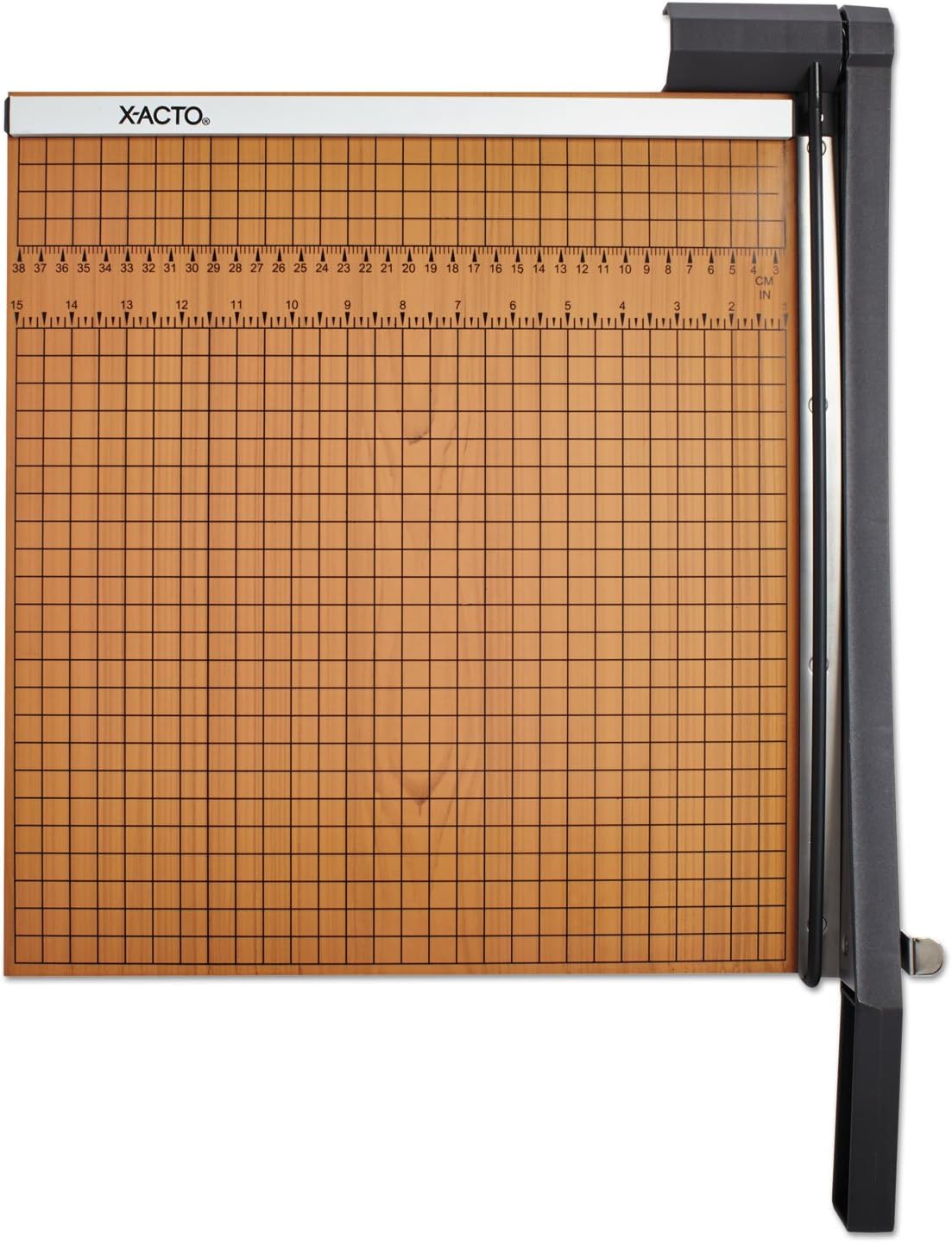 X-ACTO 26615 Square Commercial Grade Wood Base Guillotine Trimmer, 15 Sheets, 15-Inch x 15-Inch