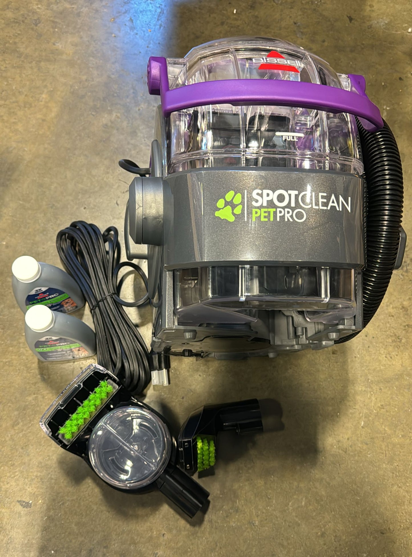 BISSELL SpotClean Pet Pro Portable Carpet Cleaner, 2458, Grapevine Purple, Black, Large