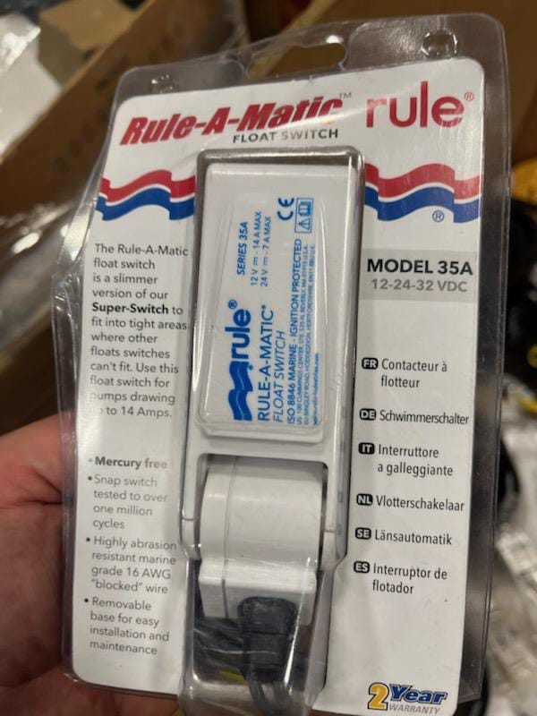 Rule 35A Marine Rule-A-Matic Switch (Mercury Free)