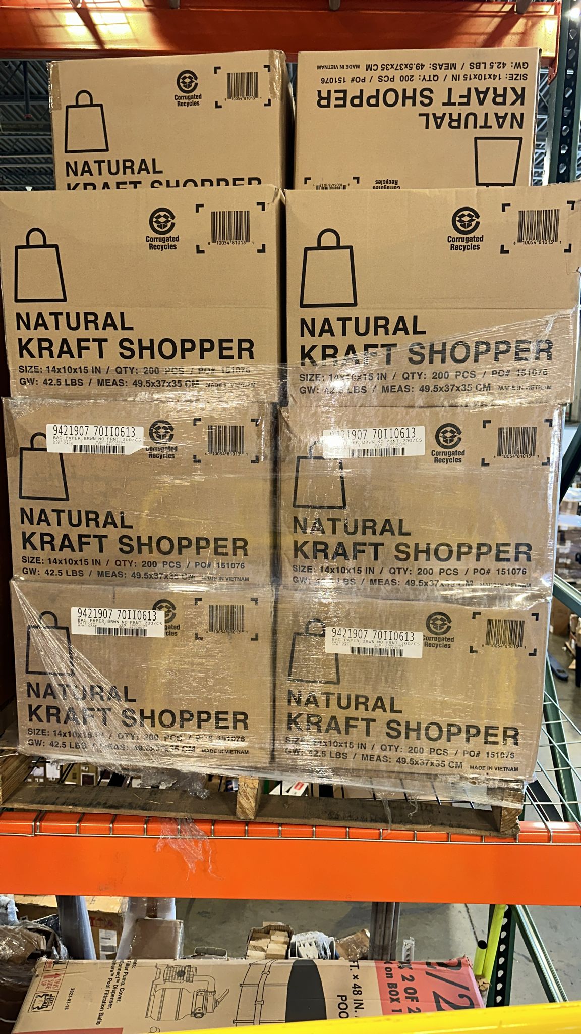 Prime Time Packaging Kraft Paper Bags, Super Royal, 14 X 9.75 X 15.5, Natural, 200/carton