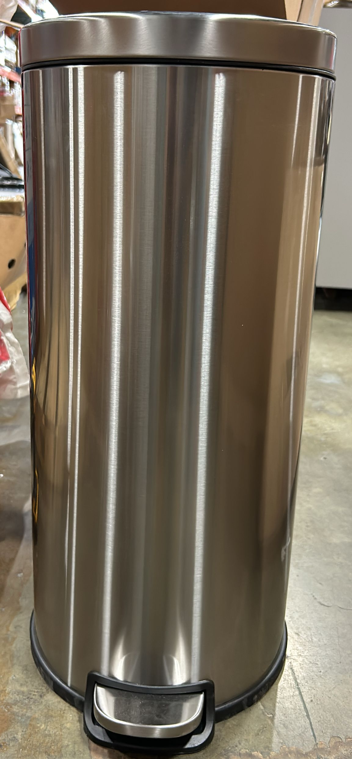 StyleWell 8 Gal. Stainless Steel Round Step On Trashcan