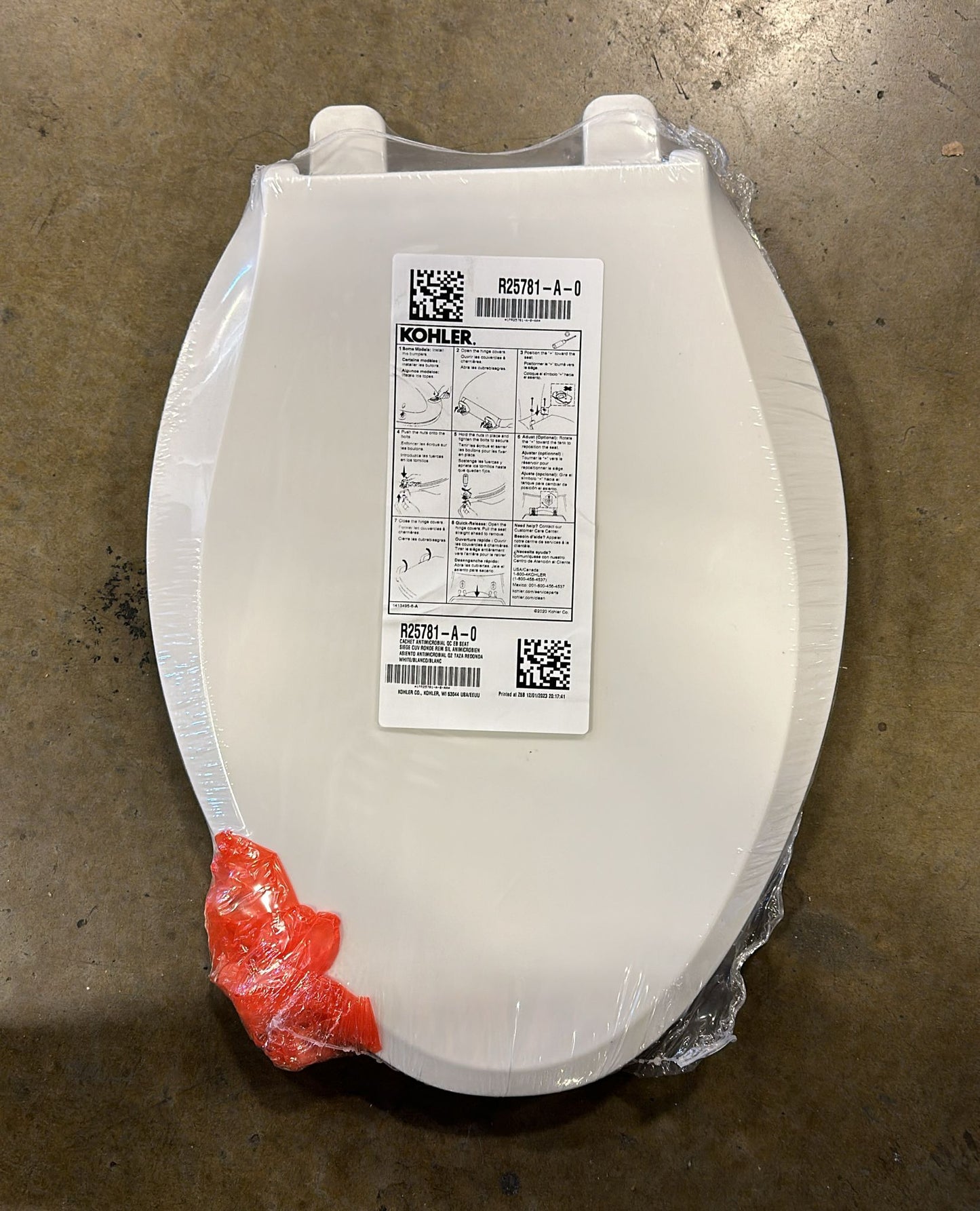 Kohler Cachet Elongated Antimicrobial, Soft Close Front Toilet Seat in (White)