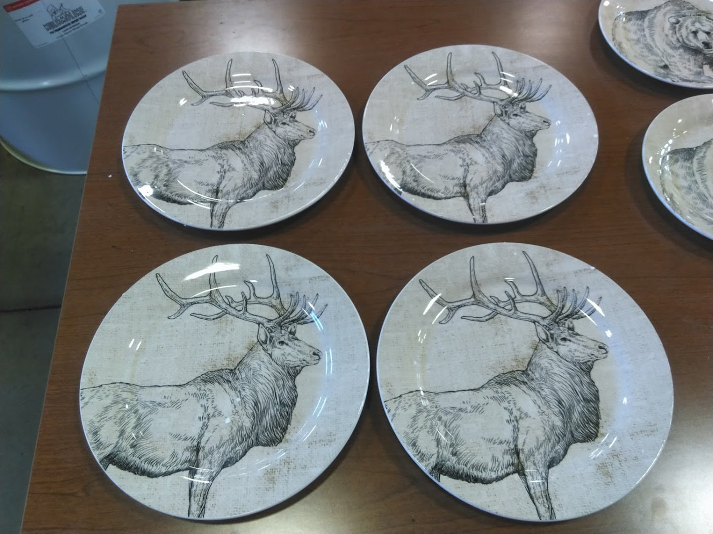 14 Piece Dinner Ware Set with Elk and Bear Design