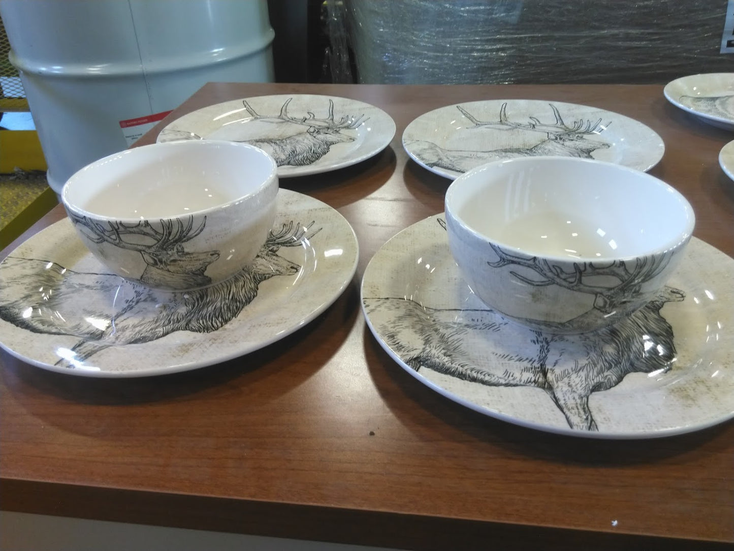 14 Piece Dinner Ware Set with Elk and Bear Design