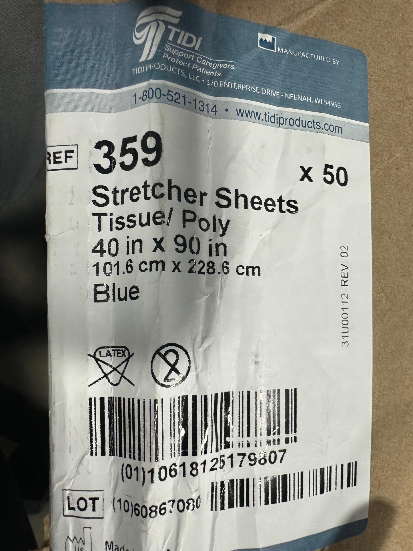 Avalon Papers Single-Use Medical Equipment Drape, Blue, 40" x 90" (Pack of 50) - Stretcher Sheet or Treatment Table Coverr - Fluid and Barrier Protection - Tissue/Poly - Medical Supplies (359)