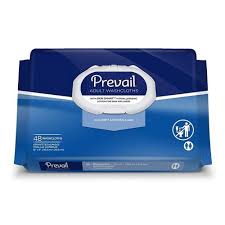 Prevail Soft Fabric Adult Washcloths With Press N Pull Lid, Size: 8 X 12 Inches - 48 Ea