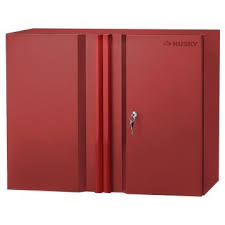 Husky Welded Wall Cabinet In Red, 28 In. W X 22 In. H X 14 In. D