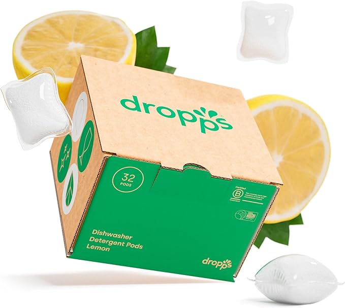 Dropps Dishwasher Detergent Pods: Lemon | 32 Count