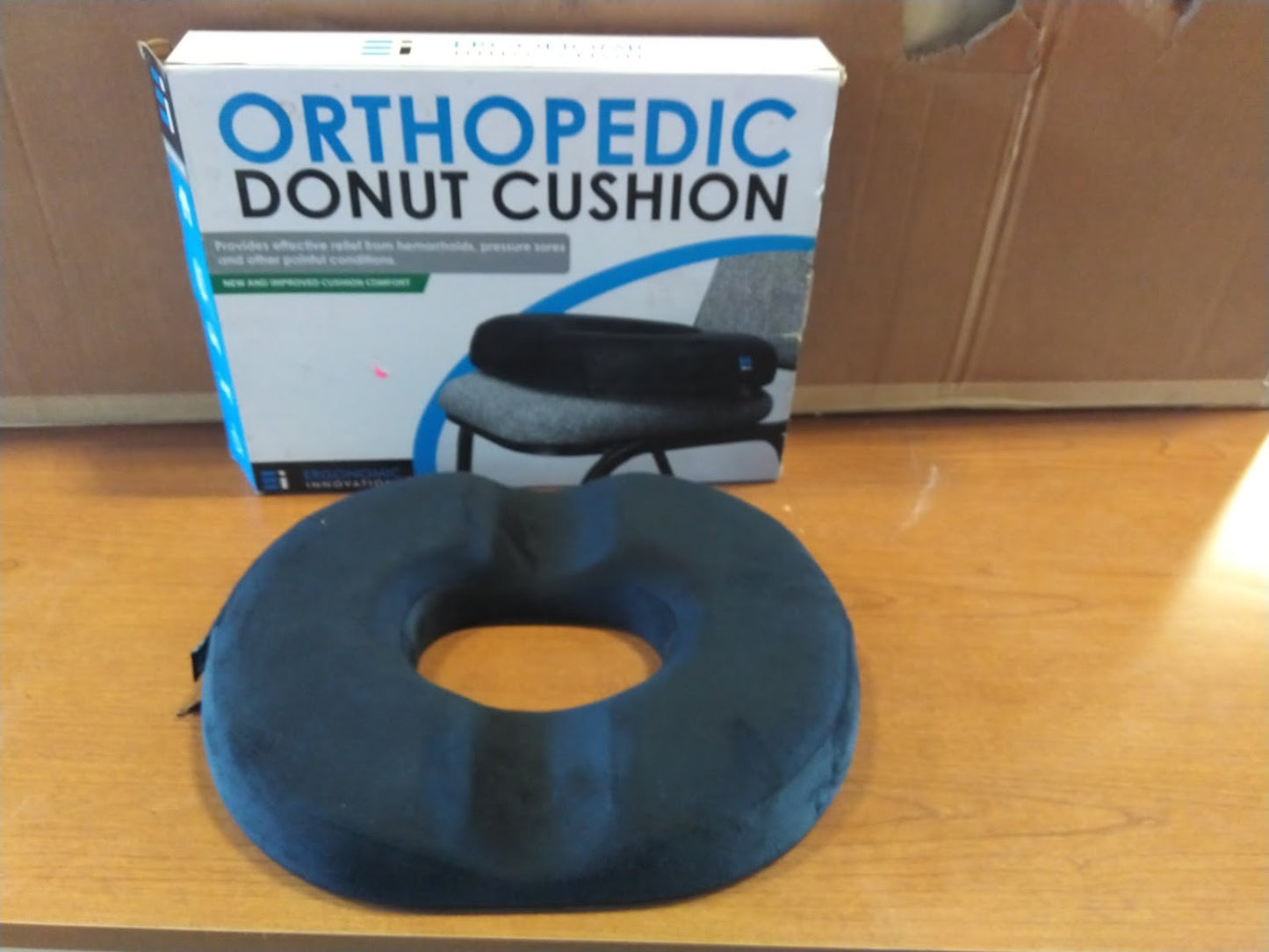 Orthopedic Donut Seat Pillows Tailbone Hemorrhoid Pain Relief Cushions Black